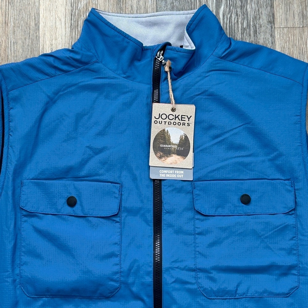 Jockey Outdoors Insulated Vest Mens XL Blue Water Repellent Gorpcore Utility - Picture 2 of 11